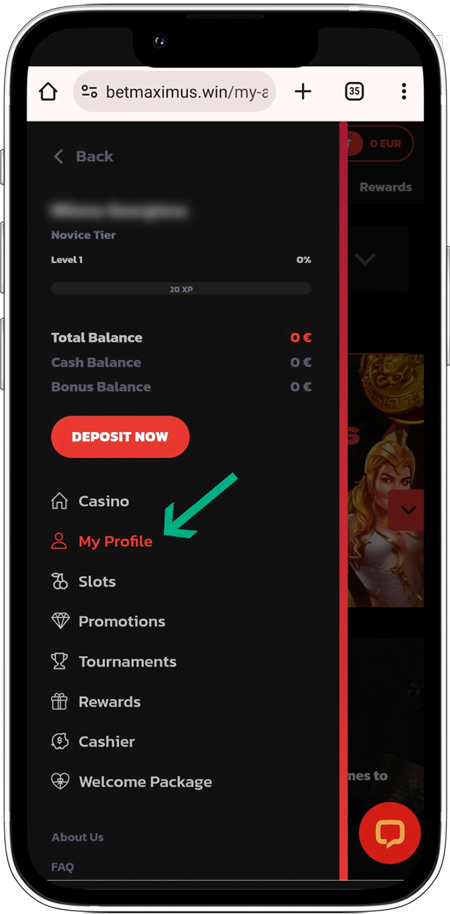 BetMaximus - No deposit Bonus - How to apply - 1