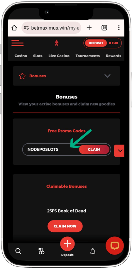 BetMaximus - No deposit Bonus - How to apply - 3